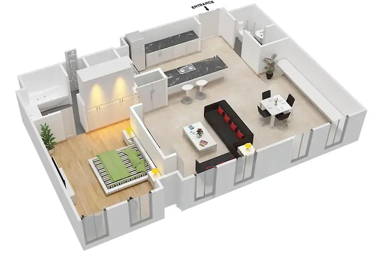 Lux The Elegant Difc Suite Dubai 0*,